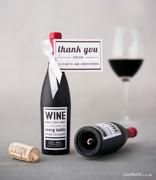 Favour Wine Bottle Shaped Corkscrew Opener In Gift Packaging