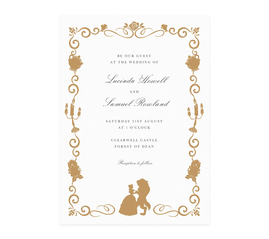 Disney wedding invitation