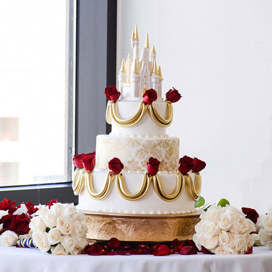 Disney castle wedding cake