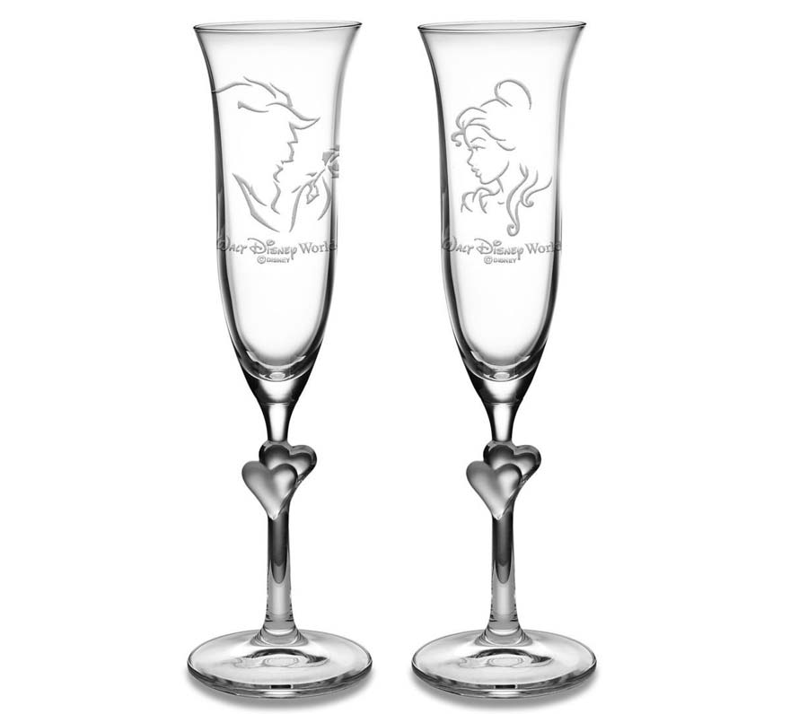 disney wedding idea champagne flutes