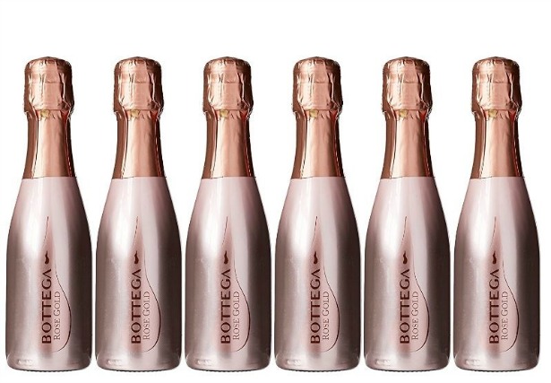 Alternative favours mini rose gold Bottega Prosecco | Confetti.co.uk