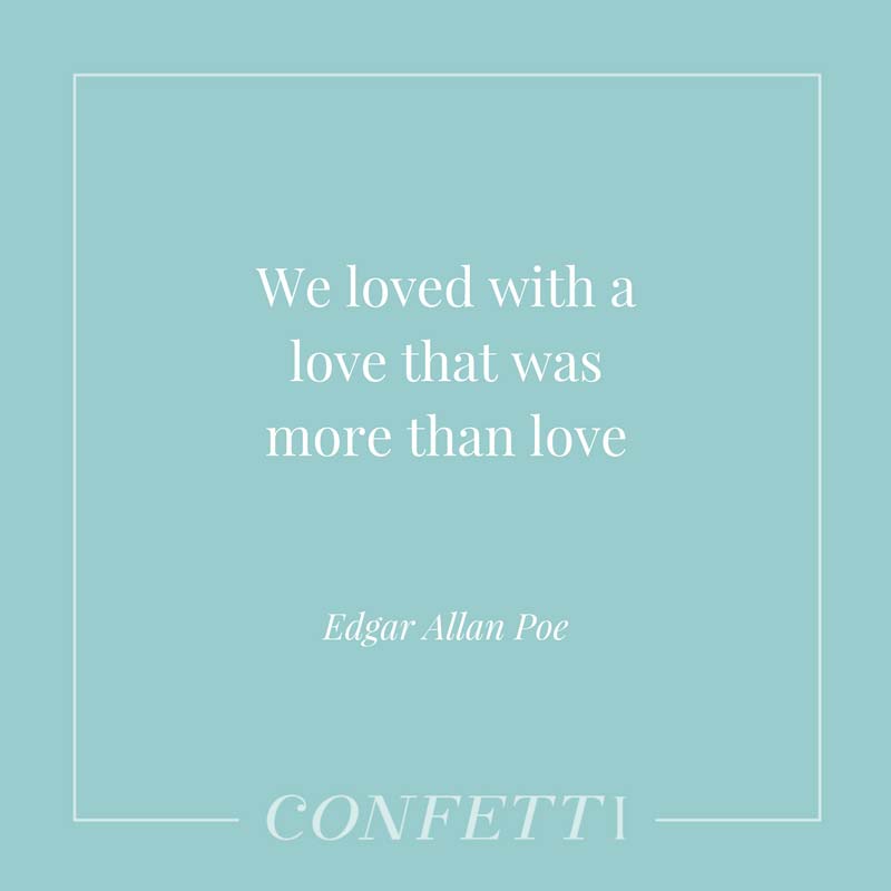 Edgar Allan Poe quote about love