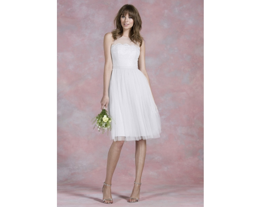 Kelsey Rose white bridesmaid dress