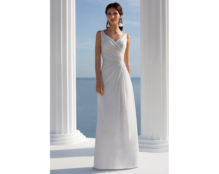 Mark Lesley bridesmaid dress in white