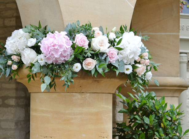 Pale pink hydrangea flowers by The Bespoke Florist