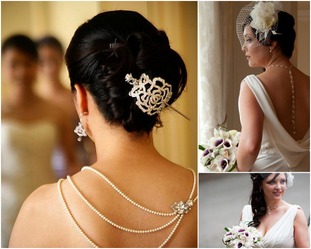 Bride hair accessories flowers 