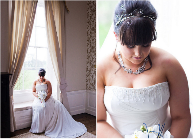 bride close up with fringe