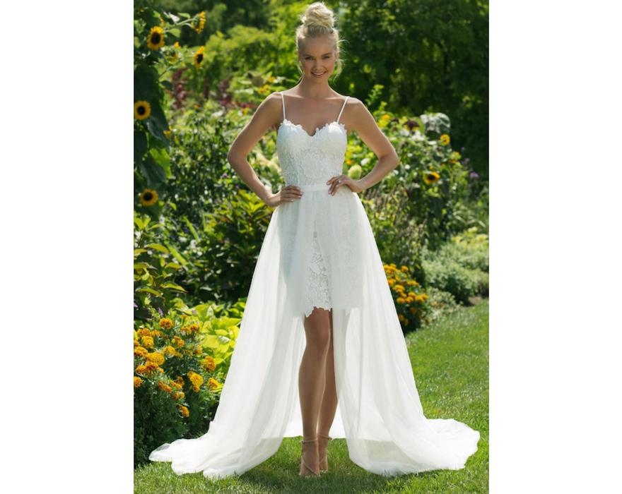 knee length wedding dress