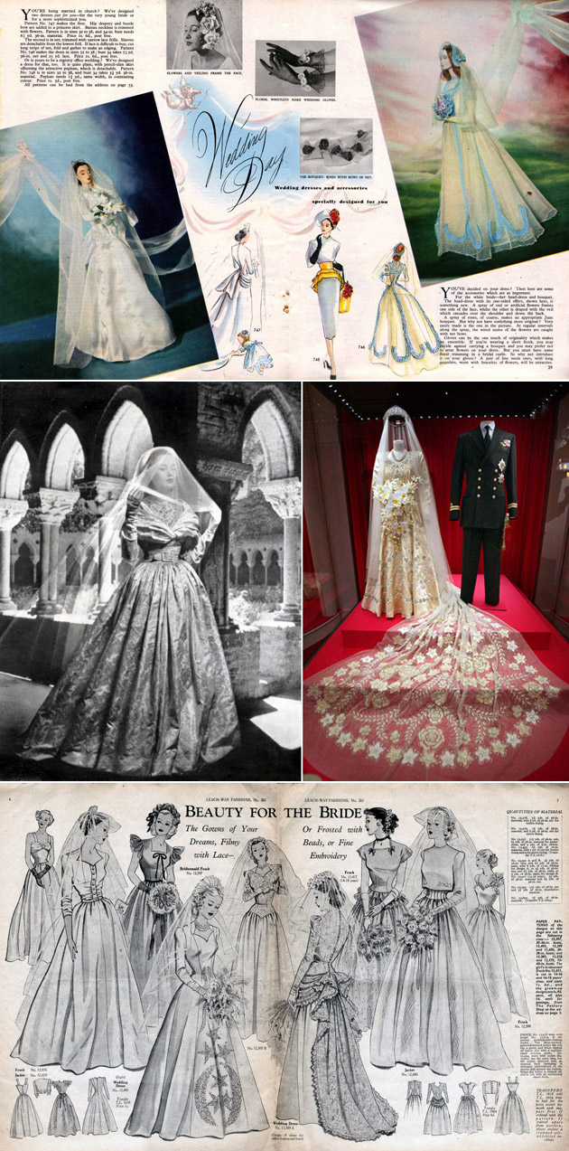 1940s Bridal Gowns & Veils