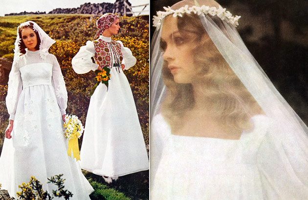 1970s Bridal Gowns & Veils