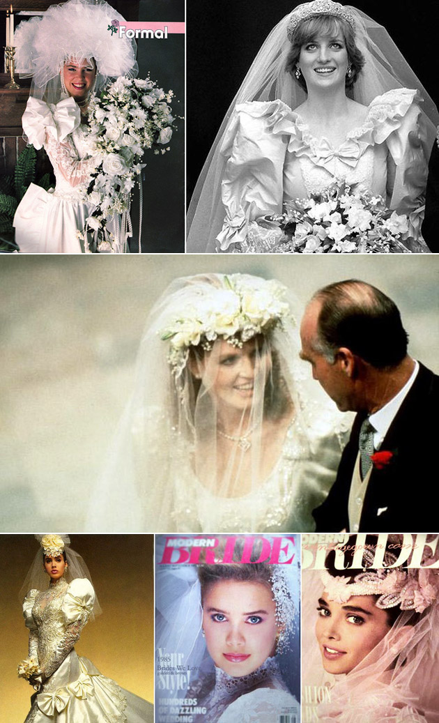 Bridal Gowns & Veils from the 1980s