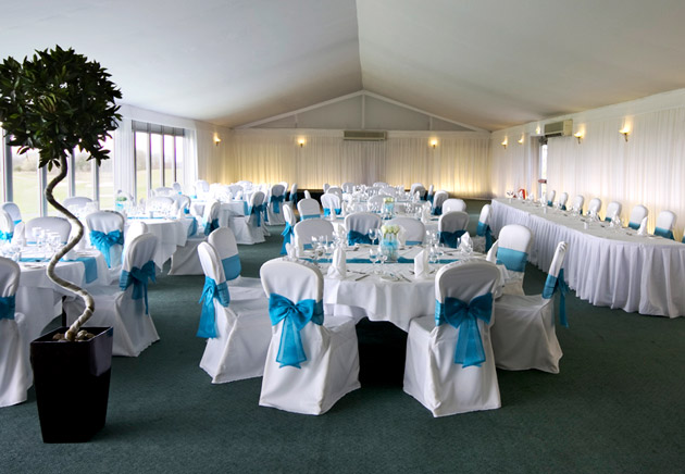 Celtic Manor Blue Themed Wedding Reception