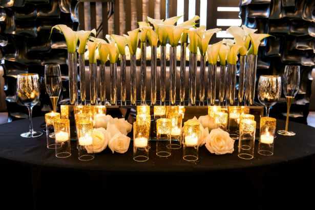 Art Deco lights and flowers