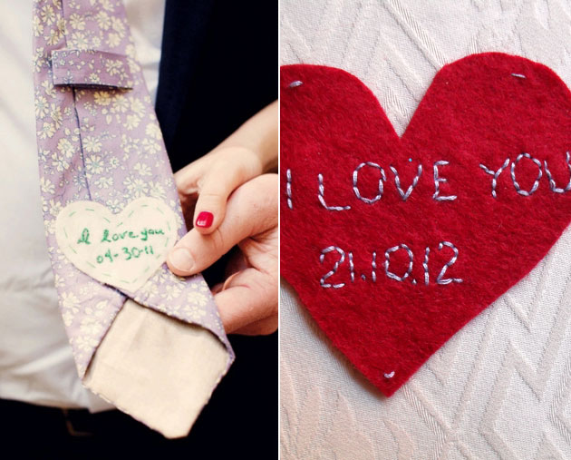 DIY Tie Heart for the Groom