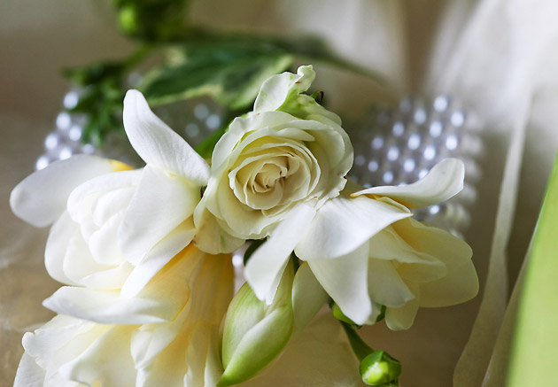 White Rose Wedding Corsage