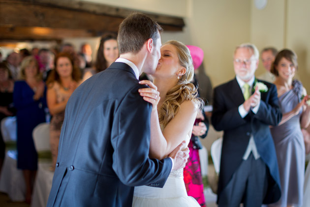 Bride And Groom First Kiss