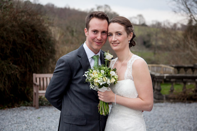 Bride and Groom Outside Venue