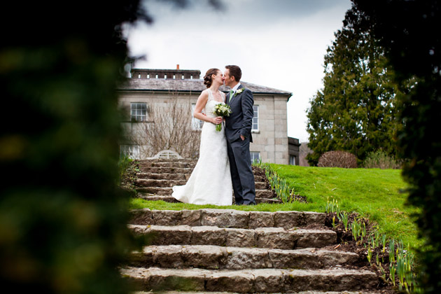 Bride and Groom Kissing