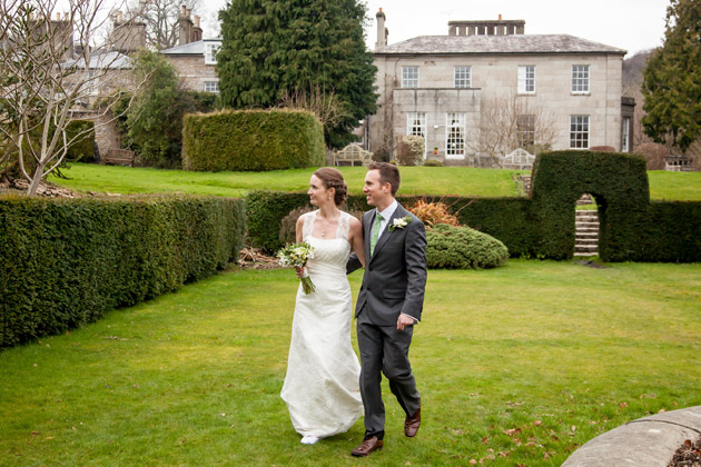 Bride and Groom in Garden