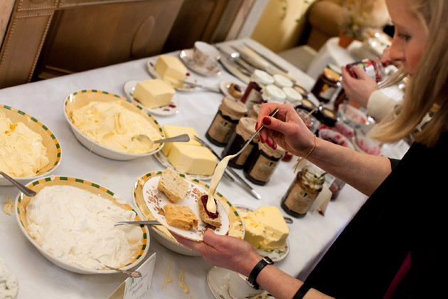 Wedding Buffet Scones with Clotted Cream and Jam