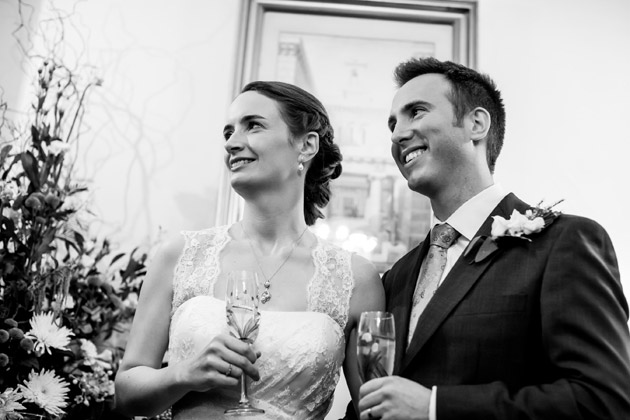 Bride and Groom at Reception