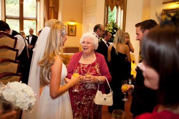 Bride With Guests After Ceremony