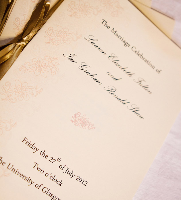 Gold & Cream Wedding Invitations