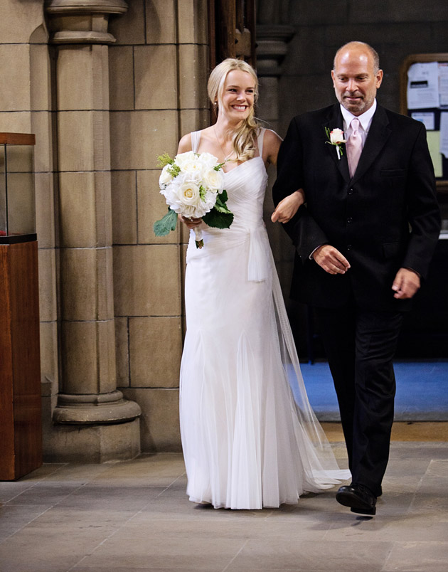 Bride Walking Down The Aisle With Father