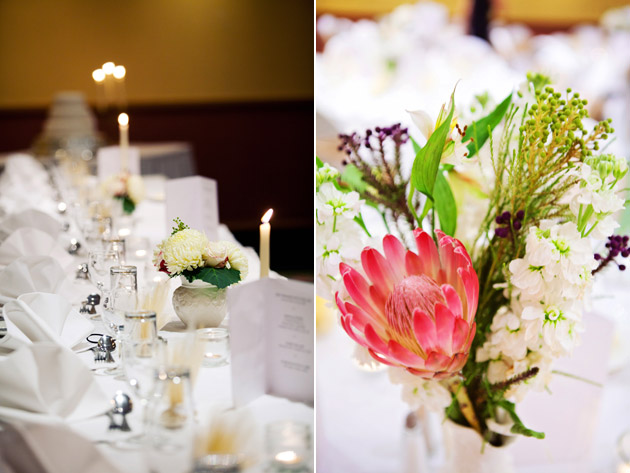 White Reception Table Decorations