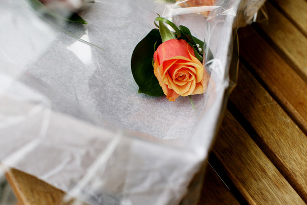 Groom's Orange Boutonniere