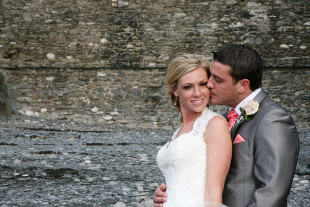 Bride and Groom Kiss