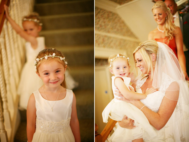 Bride and Flower Girls Going to Ceremony