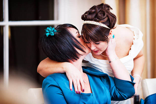 Bride and Bridesmaid At Top Table