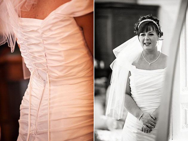 Bride Getting Dressed For Wedding