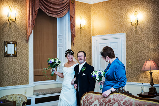 Bride and Father Leave For Ceremony