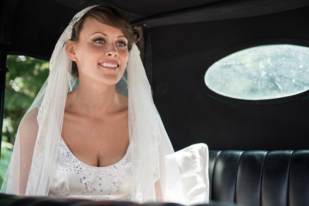 Bride Waiting in Car