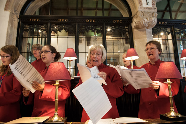 Choir Sings at Ceremony