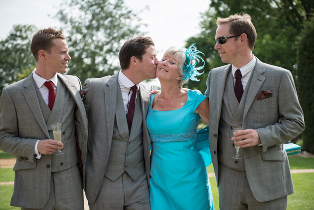 Groom With Mother and Groomsmen