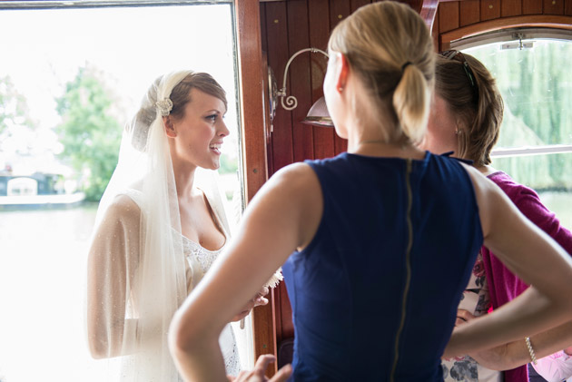 Bride and Guests on the Boat