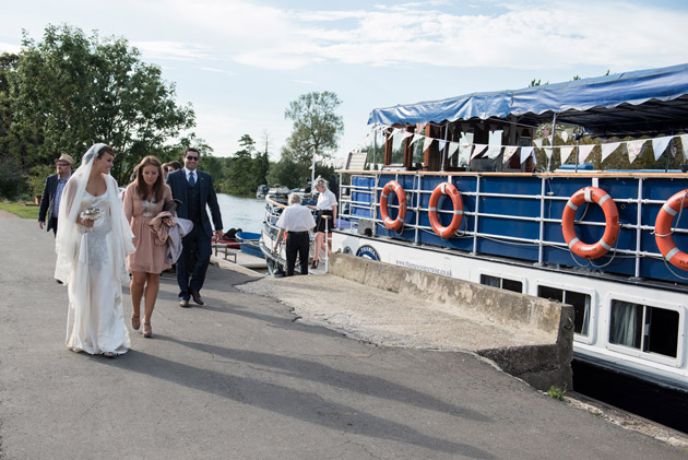 Wedding Guests Arrive at Reception