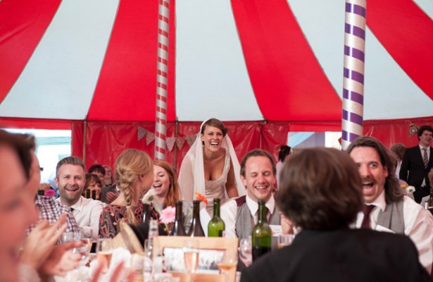 Wedding Guests Laughing