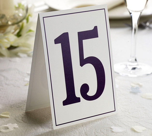 Elegant Border Wedding Table Numbers