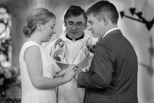 Bride and Groom Exchange Rings