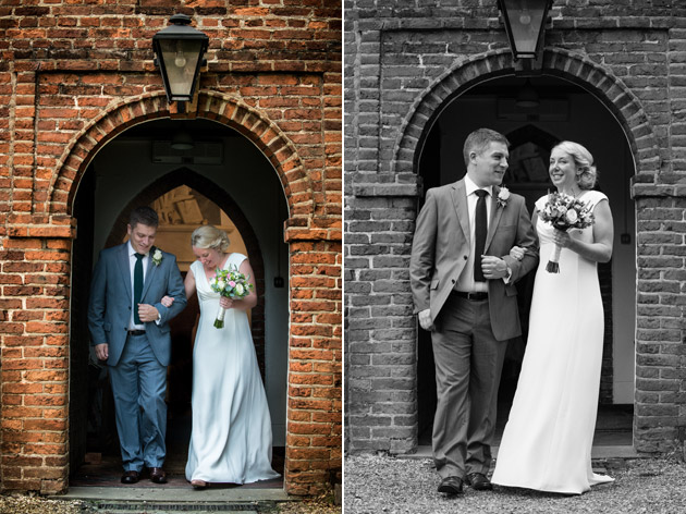 Newlyweds Outside Church