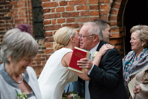 Bride in Receiving Line Greeting Guests