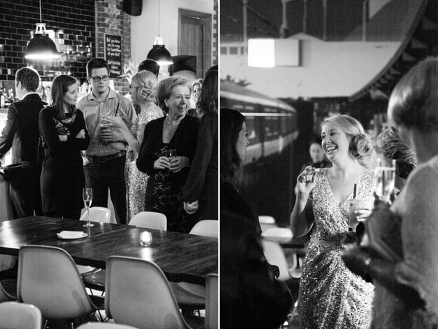 Bride and Guests at Reception Venue