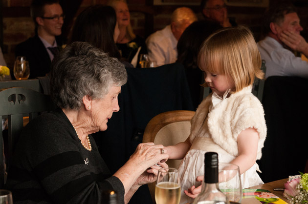 Grandma with Flower Girl