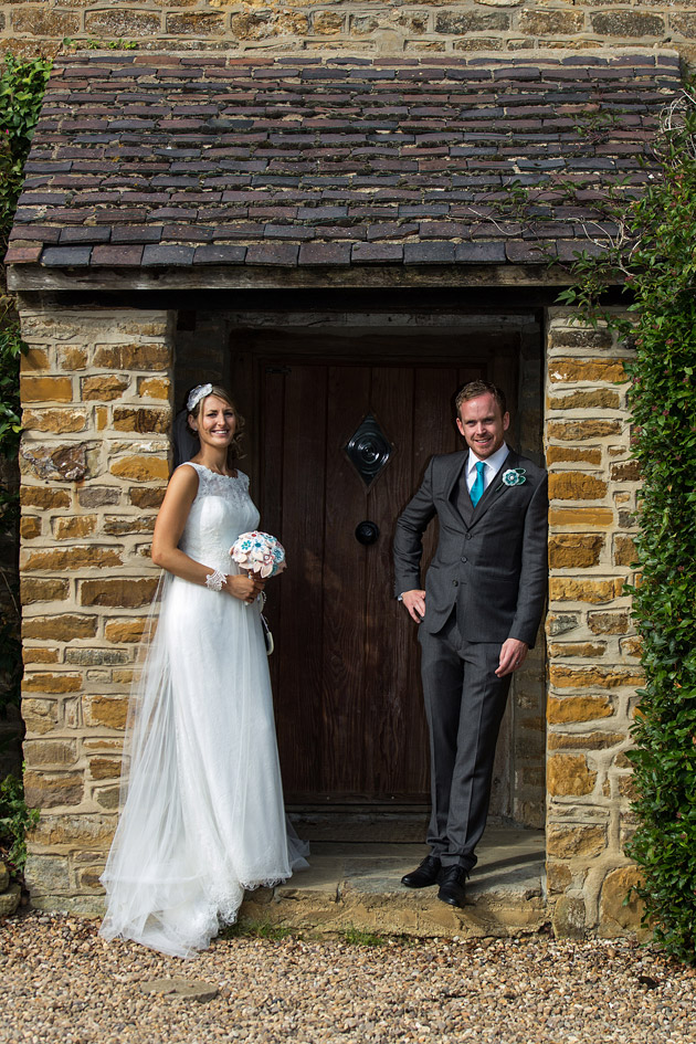 Bride and Groom Outside Venue