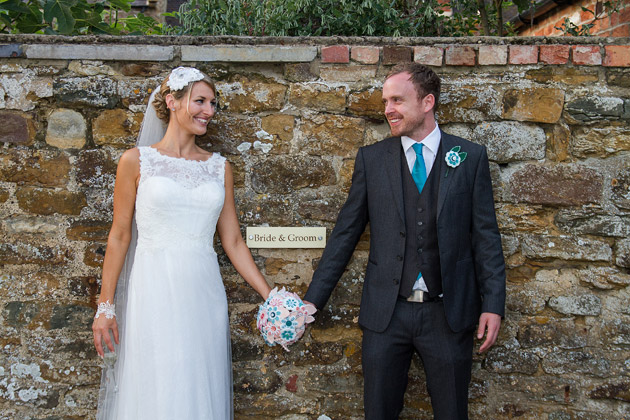 Bride and Groom Posing at Dodmoor House