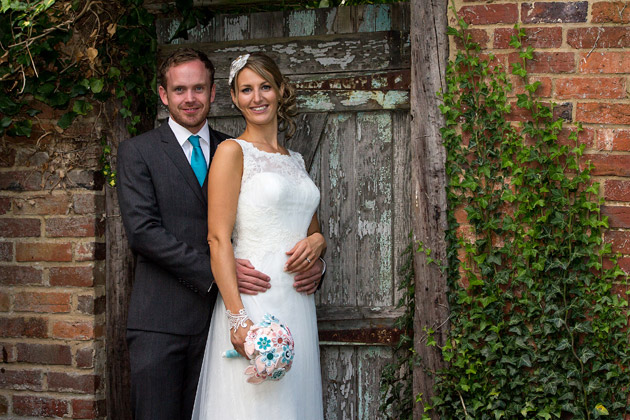 Bride and Groom Posing at Dodmoor House